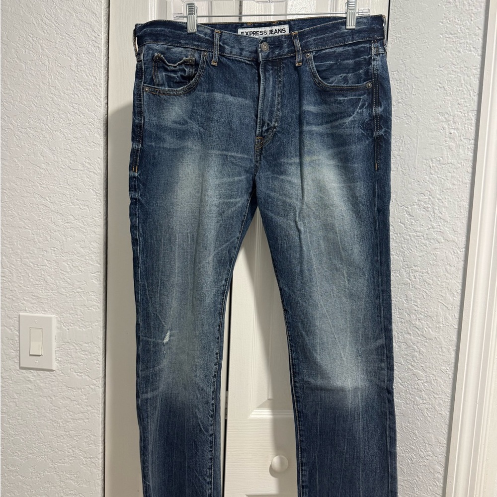 Express Jeans Men's Dark Blue Slim Jeans